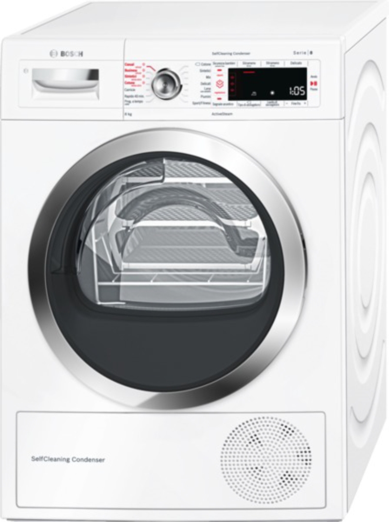 BOSE Asciugatrice Bosch WTW855R8IT 8 KG libera installazione classe A++ 